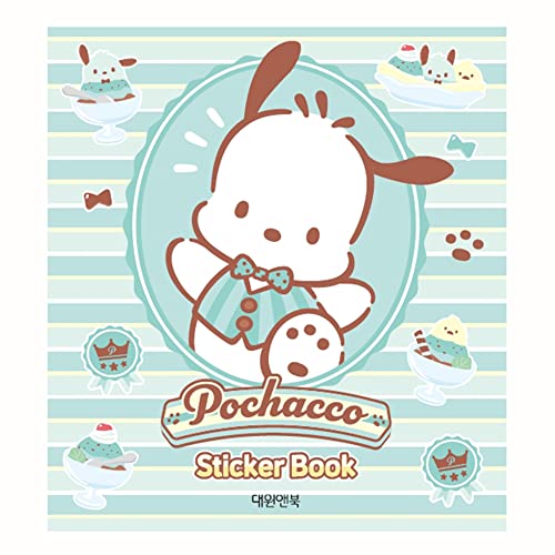 MENBLY Pochacco Sticker Minibook - 24 Unique Vinyl Stickers for Scrapbooking & Decor