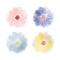 Meri Meri Flower Garden Floral Paper Plates – Pack of 8 Disposable Dinner Plates with Gold Foil Detail