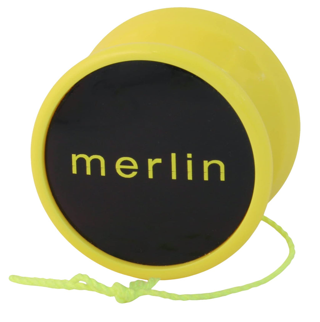 Merlin Responsive Yo-Yo by Yoyo King – Beginner-Friendly with Narrow C Bearing, Silicone Response & Extra String (Yellow)