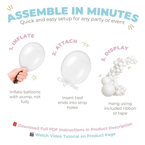 Mermaid Balloon Garland Arch Kit – 106 Piece Under the Sea Party Decorations with Foil Balloons by Vellax