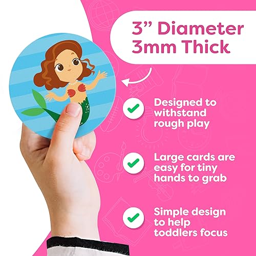 Mermaid Matching Game for Girls 4-6 - 32-Piece Memory Card Game with Storage Box - Momo & Nashi