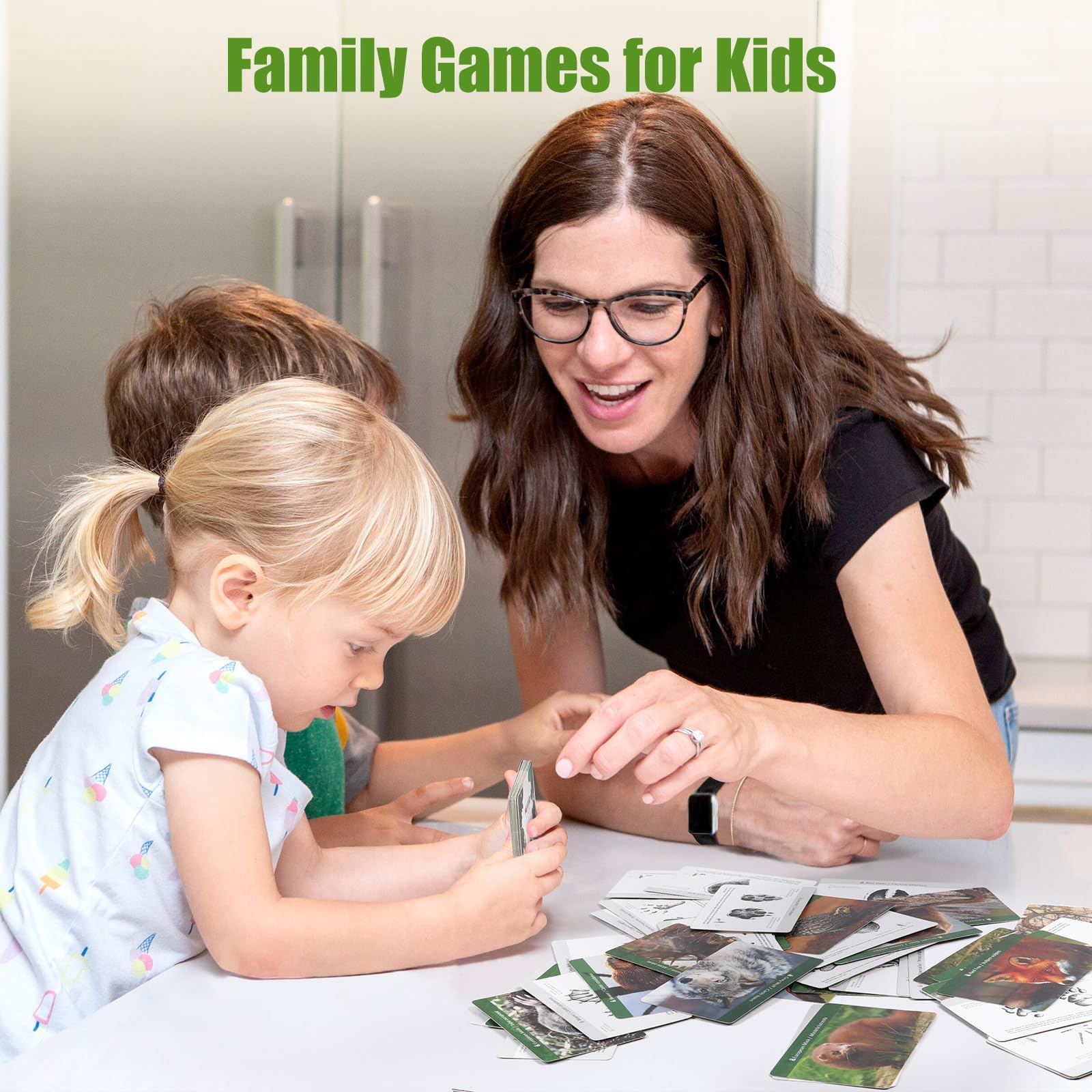 MEROCO Forest Animals Tracks Cards - 64-Piece Matching Game for Kids, Animal Track Identification Flash Cards, Homeschool Learning Toys