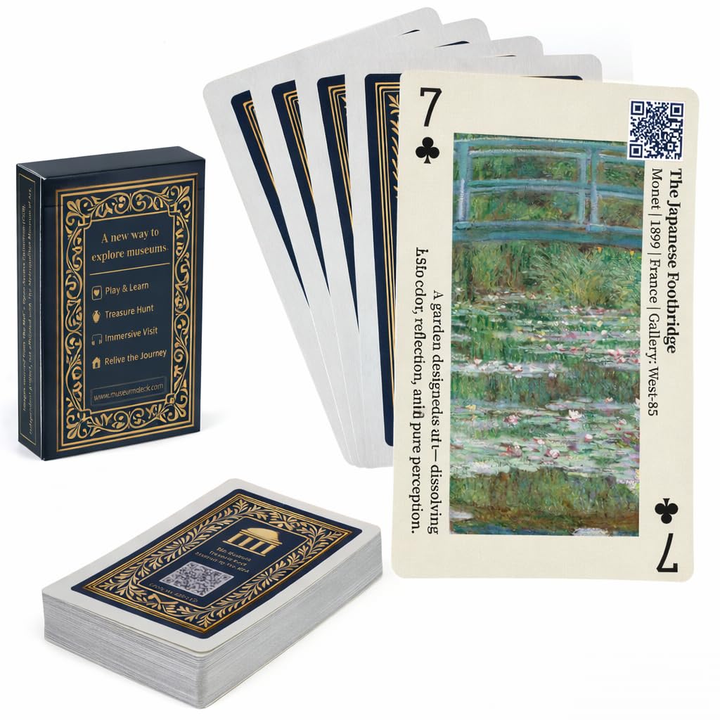 merryhome Arts of Playing Cards with QR Audio Guides - The National Gallery of Art x Discover Art & Play Cards | 54 Masterpieces | Museum Deck