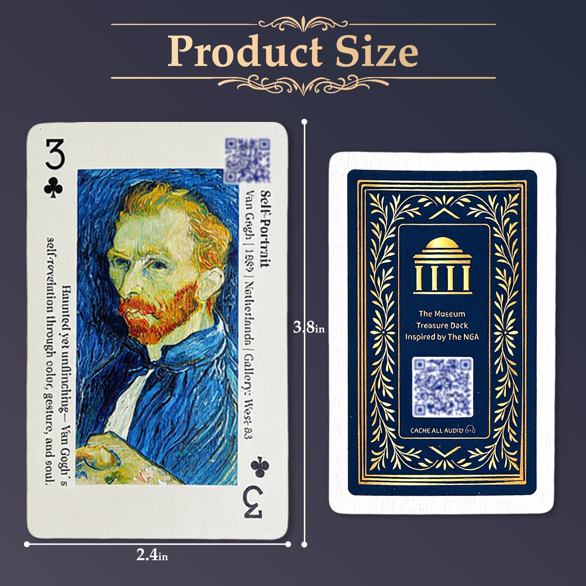 merryhome Arts of Playing Cards with QR Audio Guides - The National Gallery of Art x Discover Art & Play Cards | 54 Masterpieces | Museum Deck