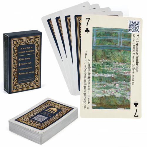 merryhome Arts of Playing Cards with QR Audio Guides - The National Gallery of Art x Discover Art & Play Cards | 54 Masterpieces | Museum Deck