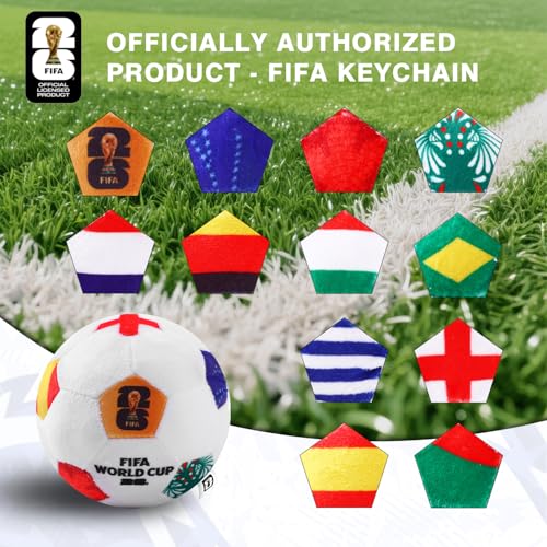 MESUCA 2026 World Cup Soccer Plush – Official 4.7-Inch Soft Pillow Toy with Trophy & Flags