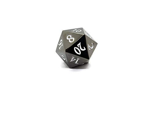 Metal D20 F*** Dice – Heavy Zinc Alloy Critical Fail Die for D&D, Pathfinder (Black)