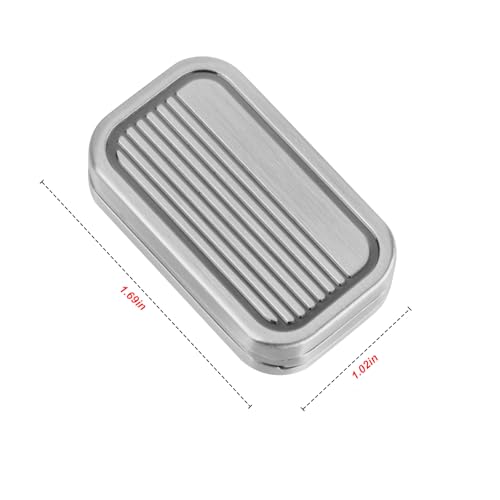 Metal Fidget Slider Magnetic Toy for Adults – EDC Stress Relief with Haptic Click – Stainless Steel Desk Toy (Silver, CP3)