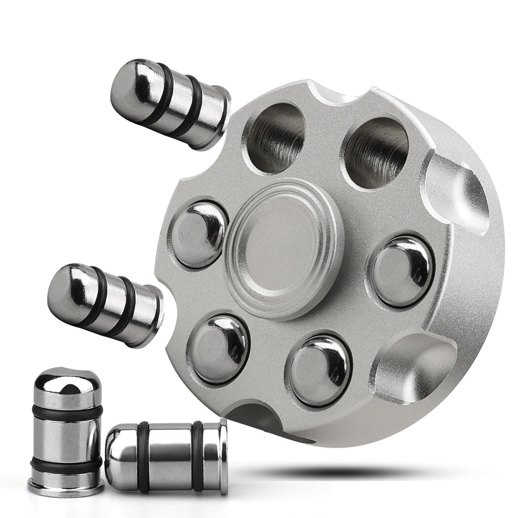 Metal Gear Fidget Spinner – Silent Aluminum Alloy Toy with Fiber Case for Adults & Kids