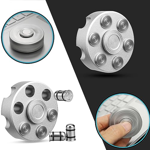 Metal Gear Fidget Spinner – Silent Aluminum Alloy Toy with Fiber Case for Adults & Kids