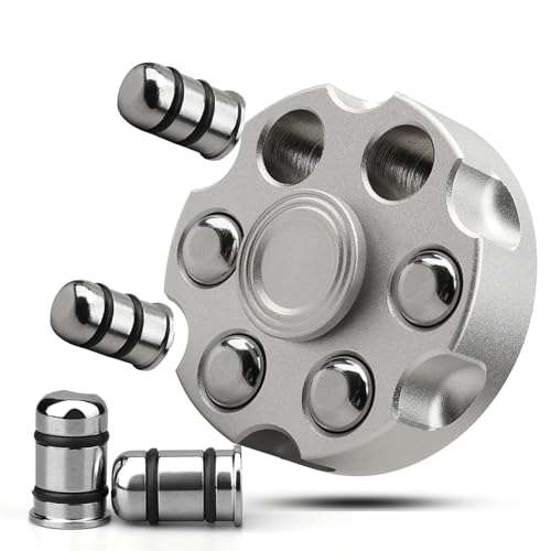 Metal Gear Fidget Spinner – Silent Aluminum Alloy Toy with Fiber Case for Adults & Kids