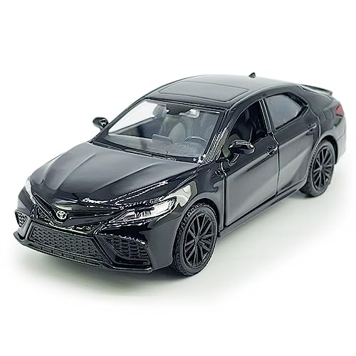 Metanyl 1/36 Scale Camry XSE 2022 Diecast Car - Black, Pull Back, Doors Open, Alloy Metal Toy for Boys & Collectors