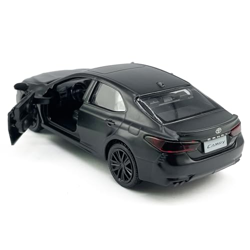 Metanyl 1/36 Scale Camry XSE 2022 Diecast Car – Matt Black, Pull Back, Opening Doors