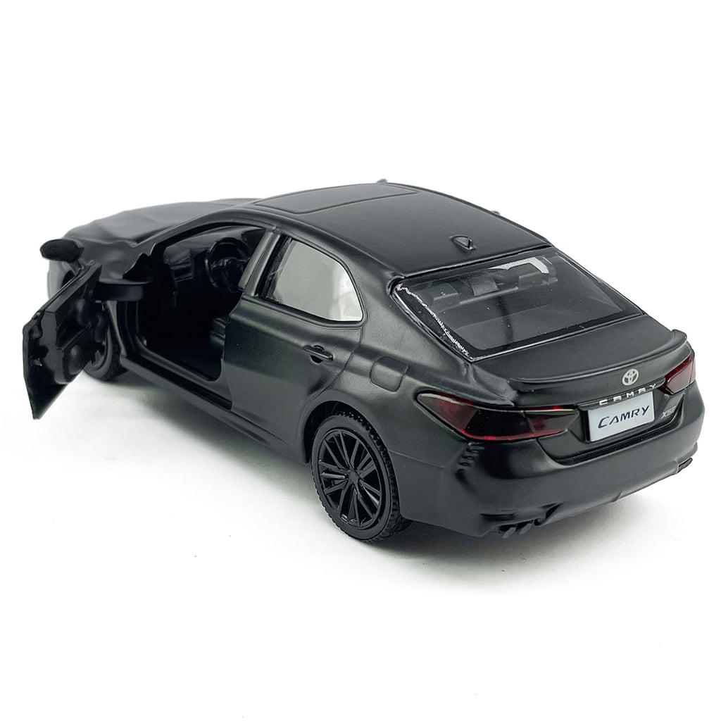 Metanyl 1/36 Scale Camry XSE 2022 Diecast Car – Matt Black, Pull Back, Opening Doors