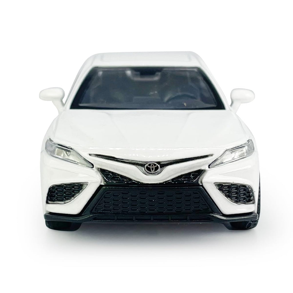 Metanyl 1/36 Scale Camry XSE 2022 Diecast Model Car - White, Pull-Back Action, Opening Doors, Metal Alloy