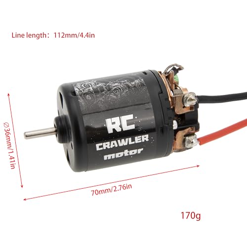 MEUS Racing 540 Brushed Motor 13T – High-Efficiency Dual-Ball Bearing Upgrade for 1/10 RC Crawlers