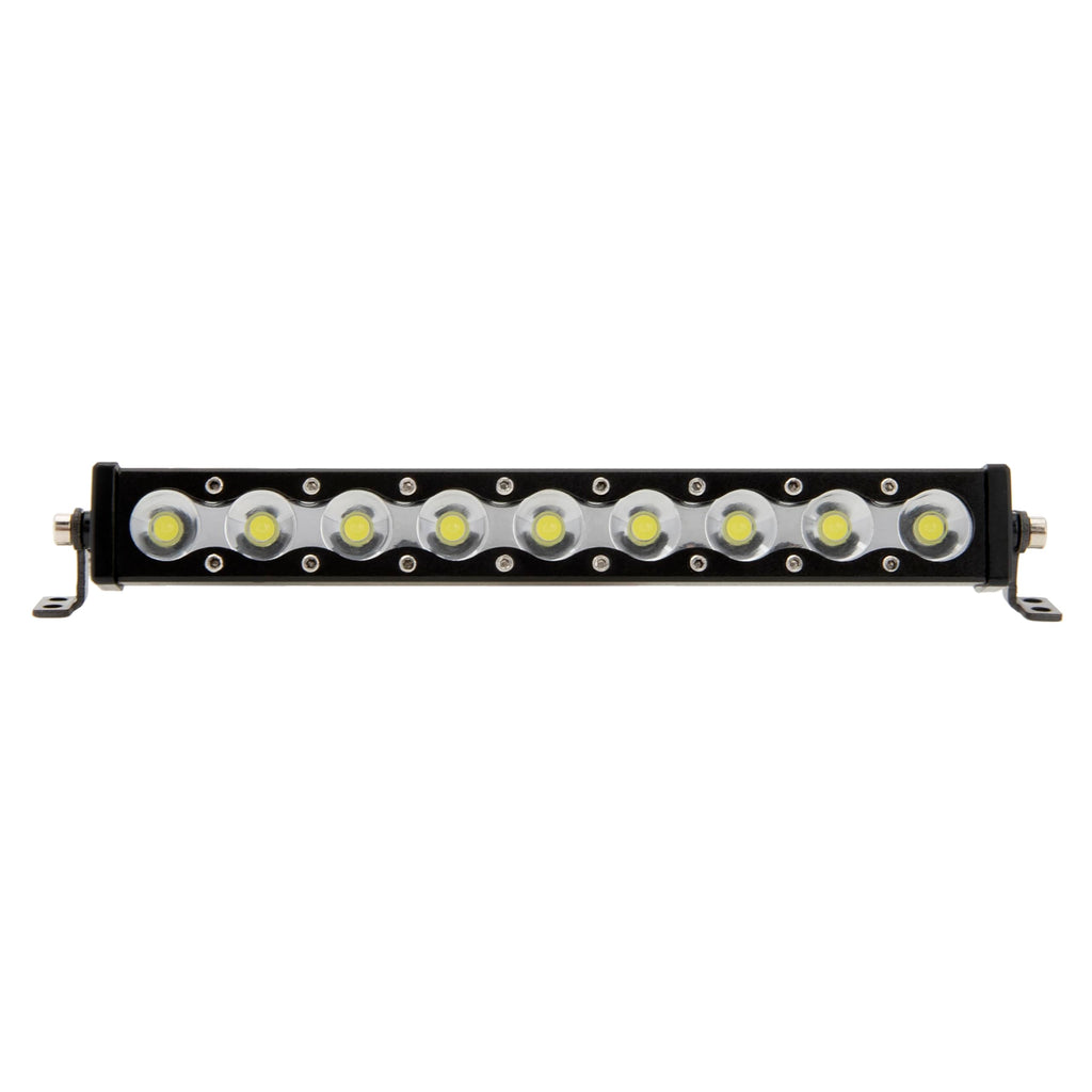 MEUS RACING 95mm LED Roof Light Bar for 1/10 1/8 RC Crawlers - 9 Bead Aluminum Light Bar with Chrome Shade