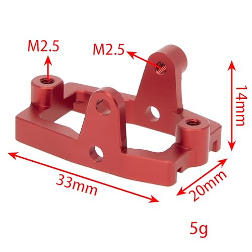 MEUS RACING Aluminum Servo Mount for TRX4M 1/18 RC Crawler - Red Anodized Upgrade Part