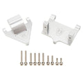 MEUS RACING Ascent 32 Servo Mount & Rear Link Riser - Silver Aluminum Upgrade for Redcat Ascent-32 1/32 RC Crawler