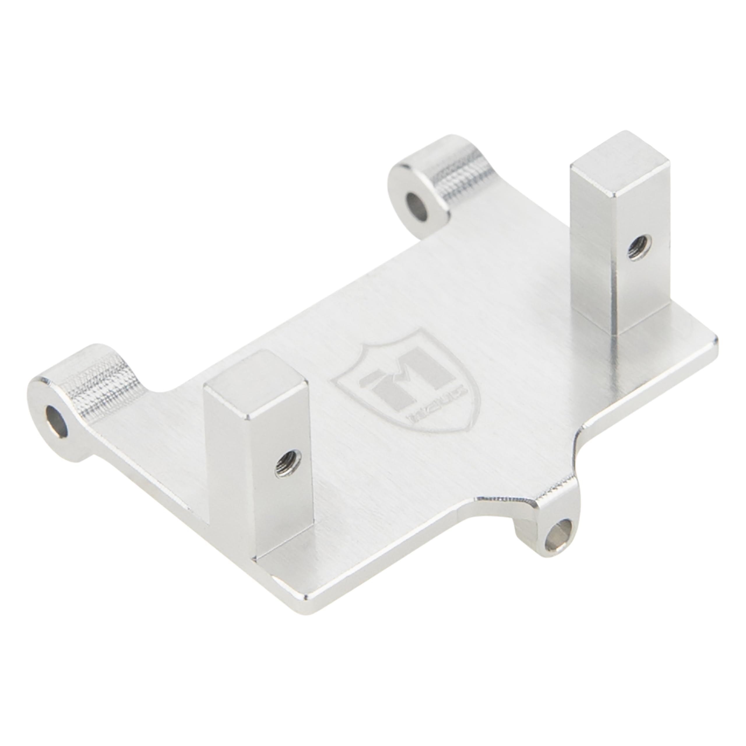 MEUS RACING Ascent 32 Servo Mount & Rear Link Riser - Silver Aluminum Upgrade for Redcat Ascent-32 1/32 RC Crawler