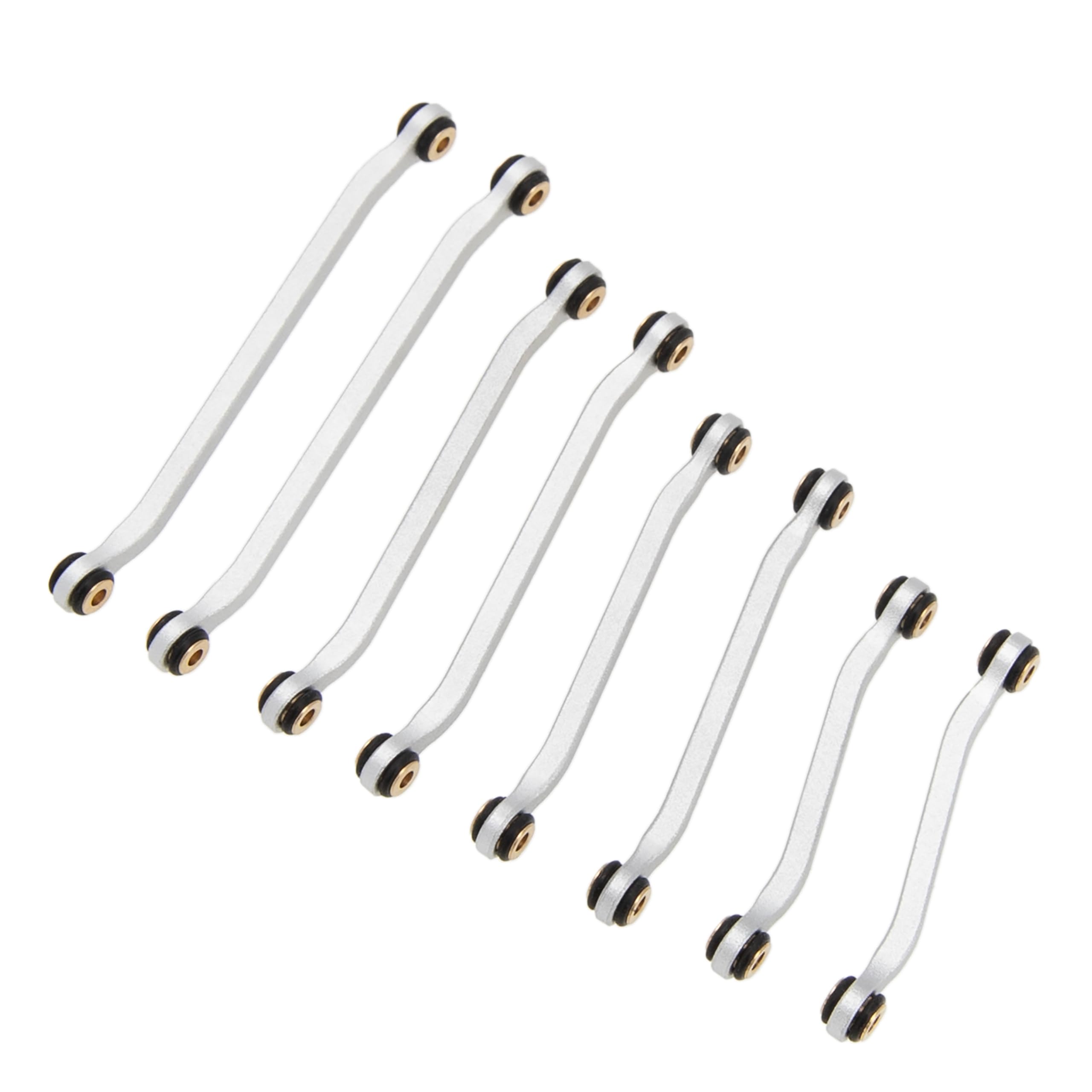 MEUS RACING Ascent-32 Silver Chassis Links for Redcat 1/32 RC Crawler Upgrades