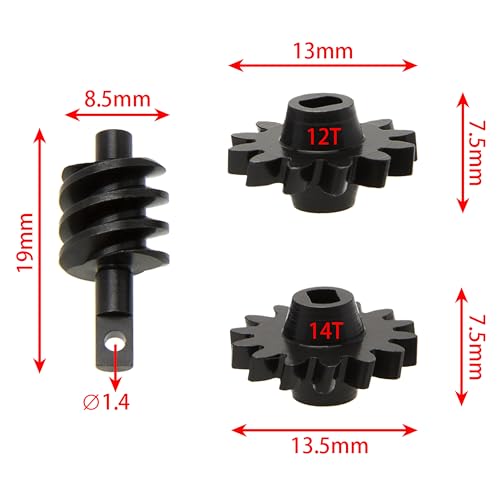 MEUS Racing Helical Differential Gears 2-12T for SCX24 Axles Upgrade