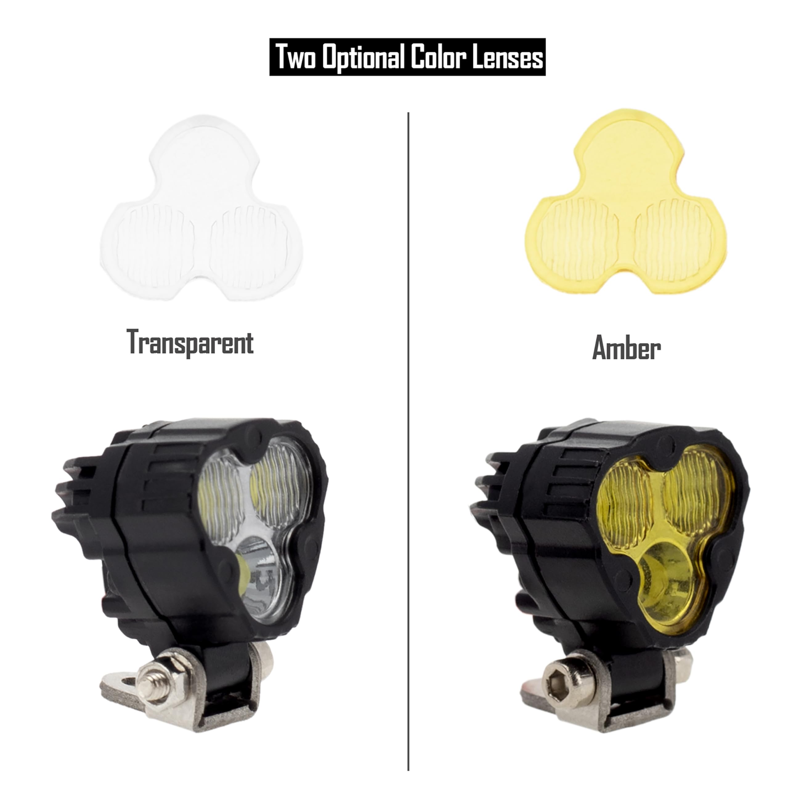 MEUS RACING LED Light Kit for 1/18 1/24 RC Crawlers – 2 Spotlights with Remote Control