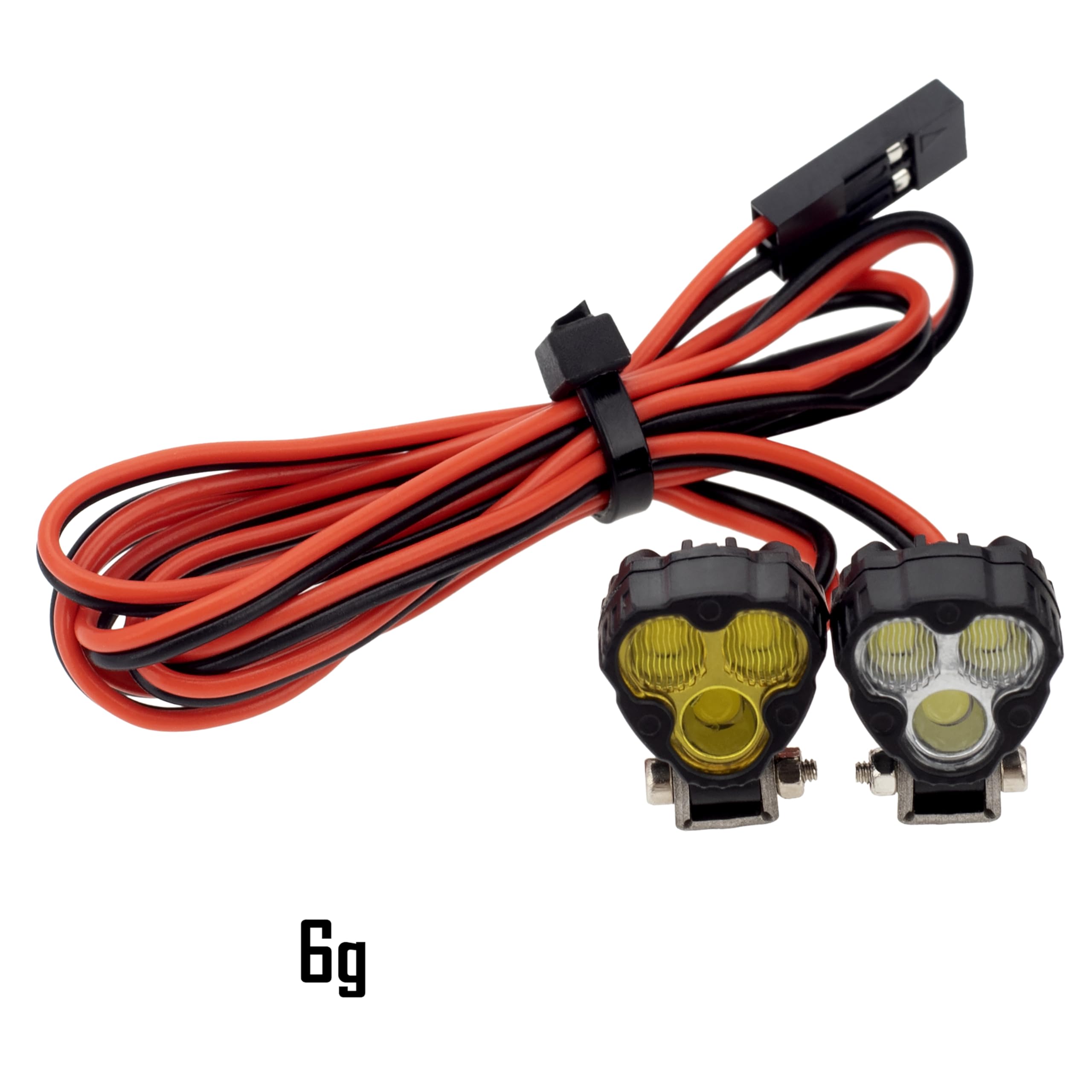 MEUS RACING LED Light Kit for 1/18 1/24 RC Crawlers – 2 Spotlights with Remote Control