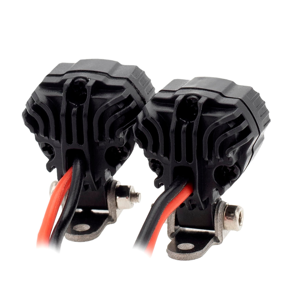 MEUS RACING LED Light Kit for 1/18 1/24 RC Crawlers – 2 Spotlights with Remote Control