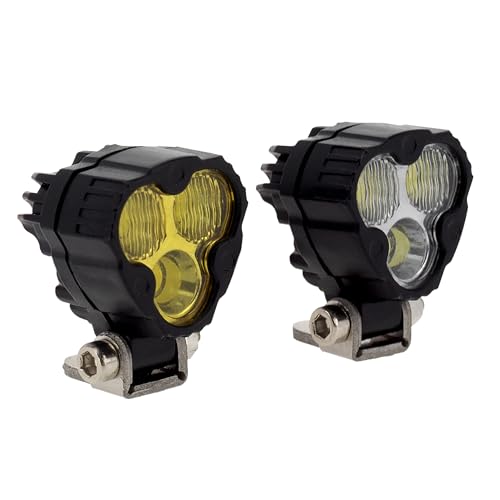 MEUS RACING LED Light Kit for 1/18 1/24 RC Crawlers – 2 Spotlights with Remote Control