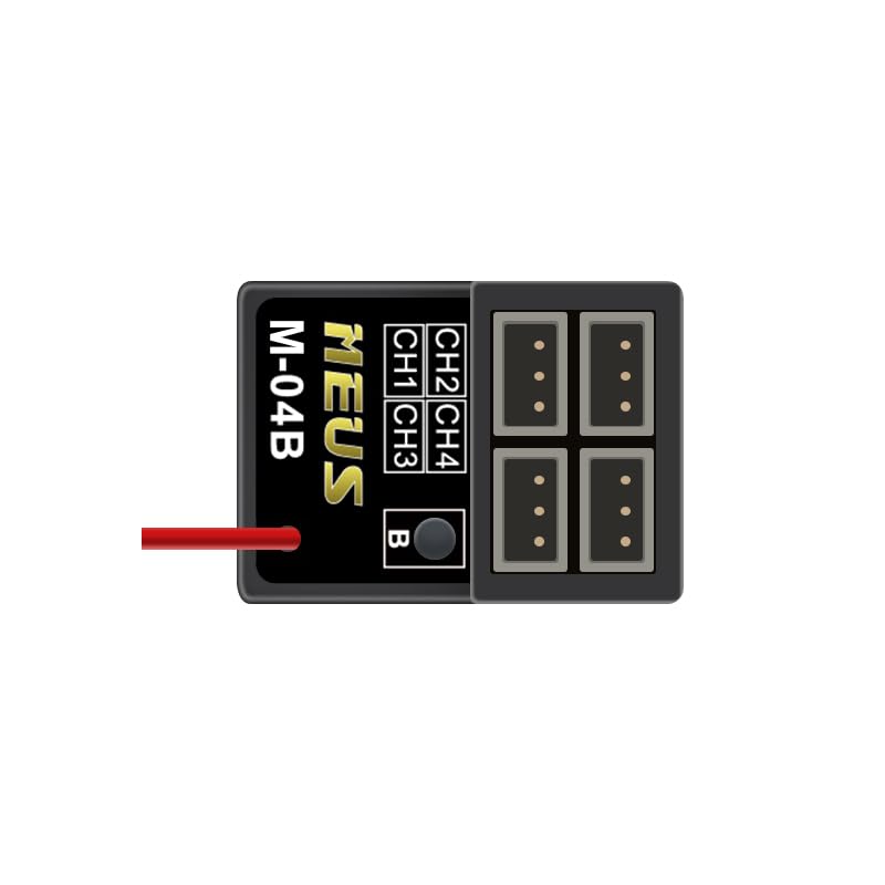 MEUS RACING M-04B 2.4GHz 4-Channel RC Receiver with Telemetry and Anti-Interference