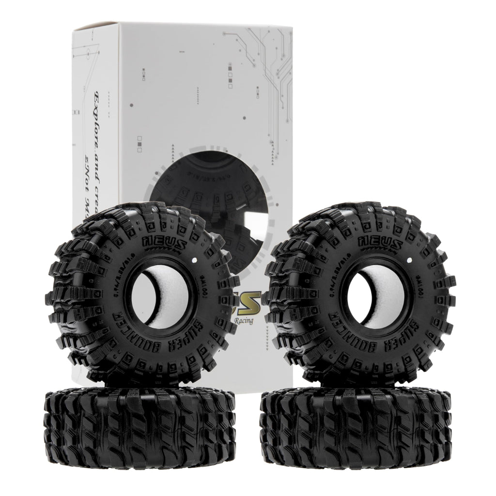 MEUS RACING MS6 Super Bouncer 1.0 Crawler Tires - Fits TRX4M, SCX24, FCX24, AX24 (0.94x2.52in)