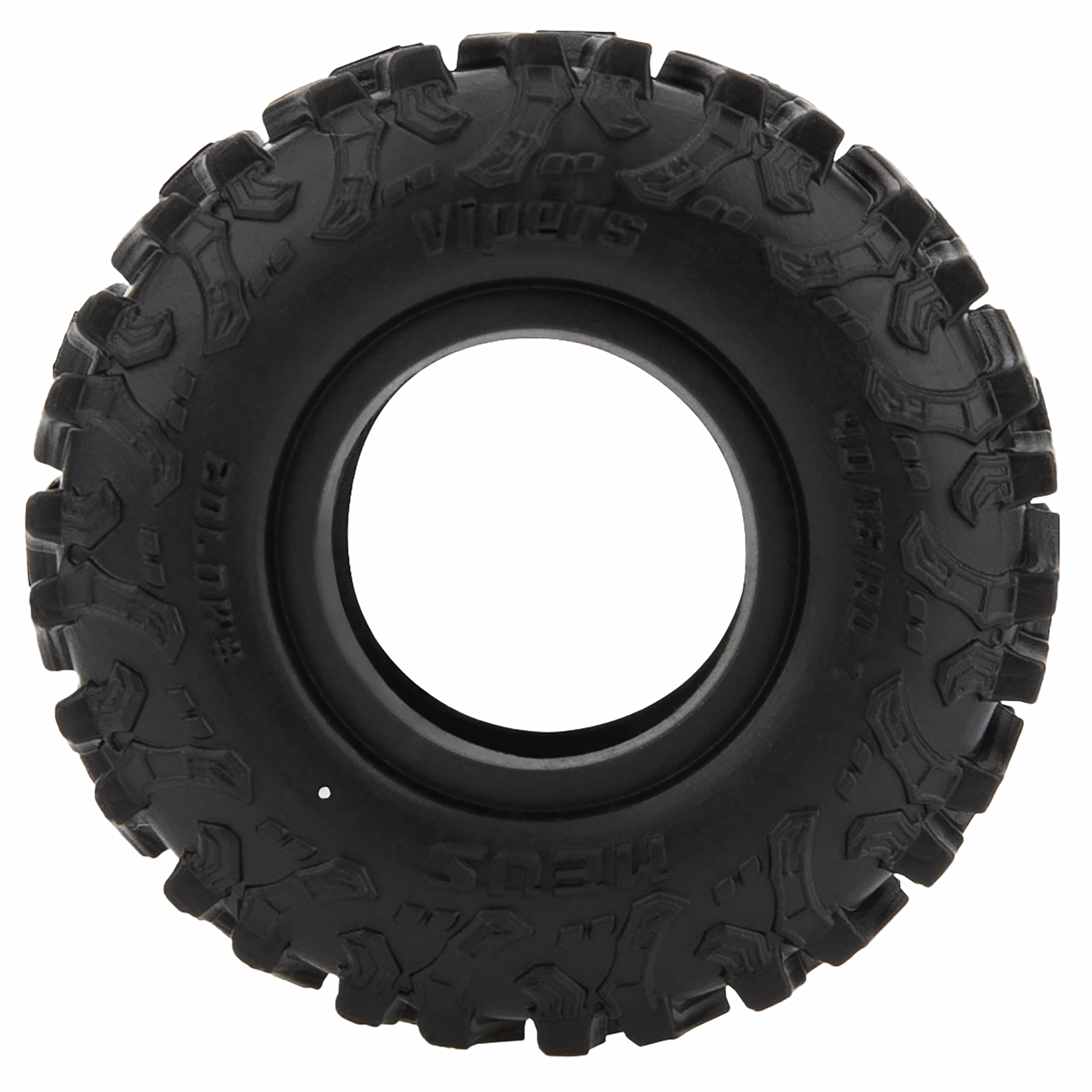 MEUS RACING MS6 Vipers 0.7 Crawler Tires for Axial SCX30 & Redcat Ascent-32 – Super Soft White-Dot Compound Mud Terrain