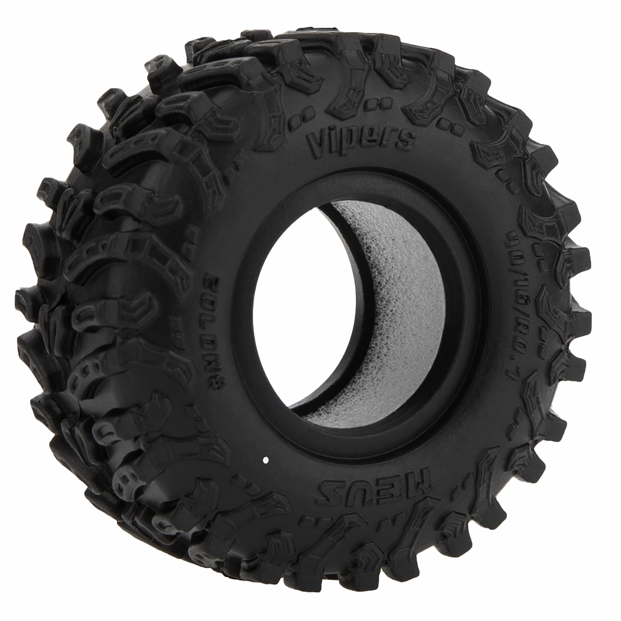 MEUS RACING MS6 Vipers 0.7 Crawler Tires for Axial SCX30 & Redcat Ascent-32 – Super Soft White-Dot Compound Mud Terrain