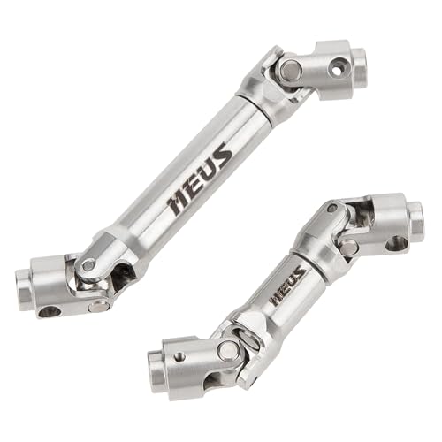 MEUS RACING SCX30 Adjustable Driveshaft Set for 1/30 Axial SCX30 RC Crawler (Silver)