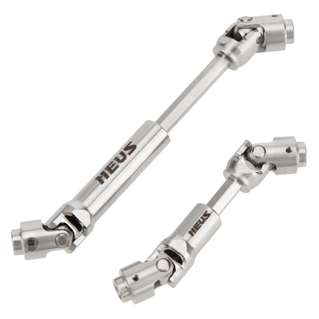 MEUS RACING SCX30 Adjustable Driveshaft Set for 1/30 Axial SCX30 RC Crawler (Silver)