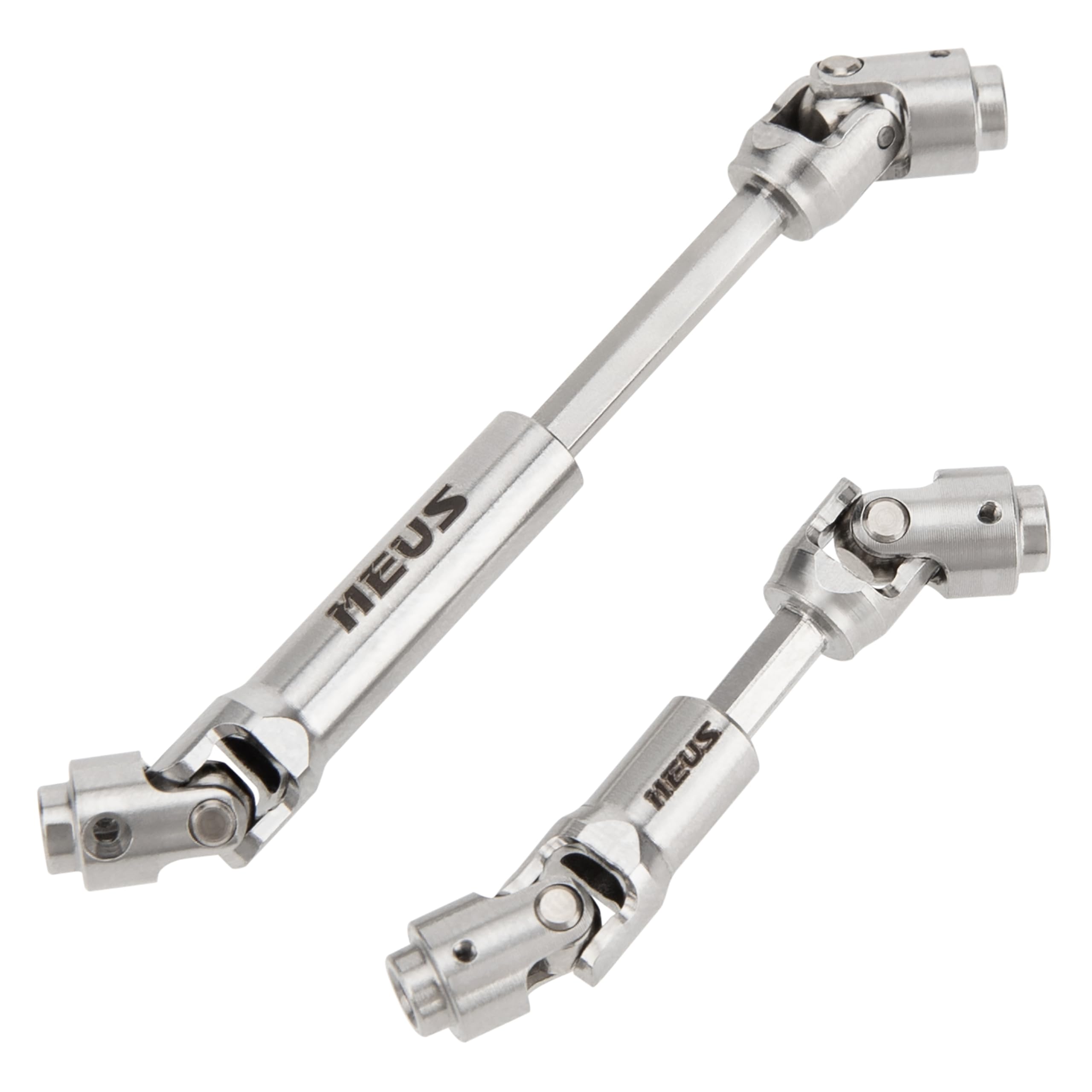 MEUS RACING SCX30 Adjustable Driveshaft Set for 1/30 Axial SCX30 RC Crawler (Silver)