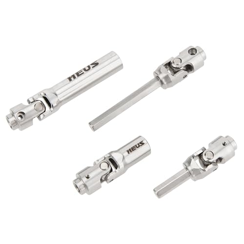 MEUS RACING SCX30 Adjustable Driveshaft Set for 1/30 Axial SCX30 RC Crawler (Silver)