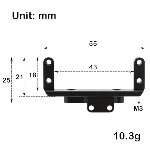 MEUS RACING Servo Mount Only – Aluminum, CNC, for AR44/AR45/Capra Axles (SOA/BTA)