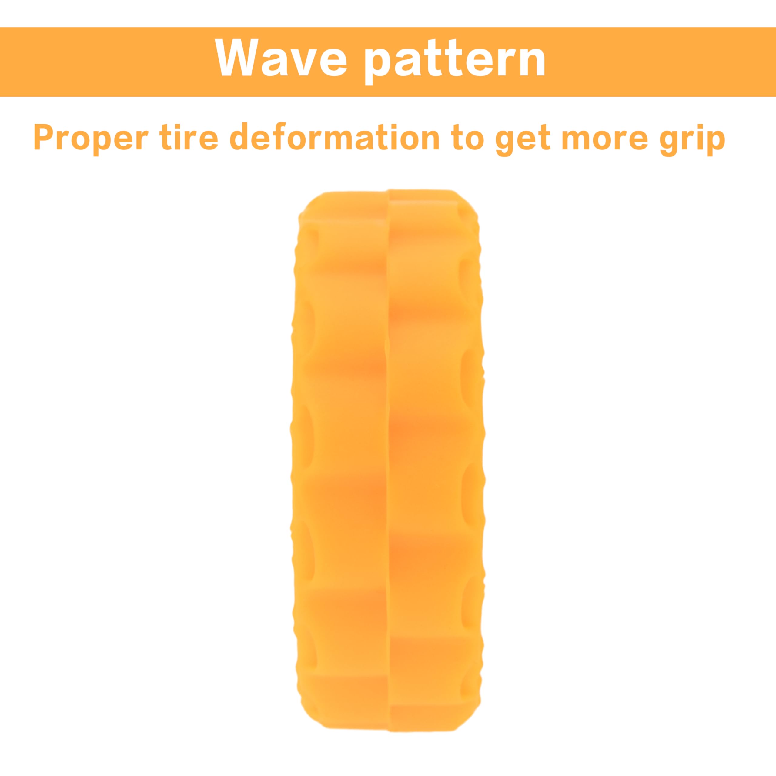 MEUS RACING Soft Silicone Rubber Inserts for 1.0 Tires (56-58mm) - Orange Soft Compound