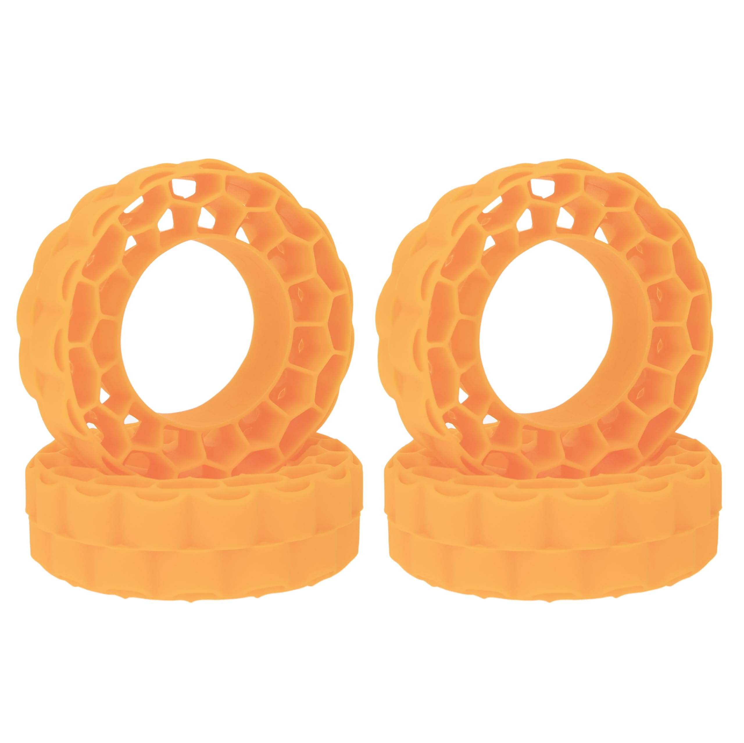 MEUS RACING Soft Silicone Tire Inserts for 1.3" RC Crawler Tires (Orange, 68-72mm)