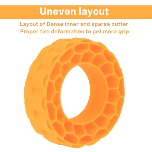 MEUS RACING Soft Silicone Tire Inserts for 1.3" RC Crawler Tires (Orange, 68-72mm)