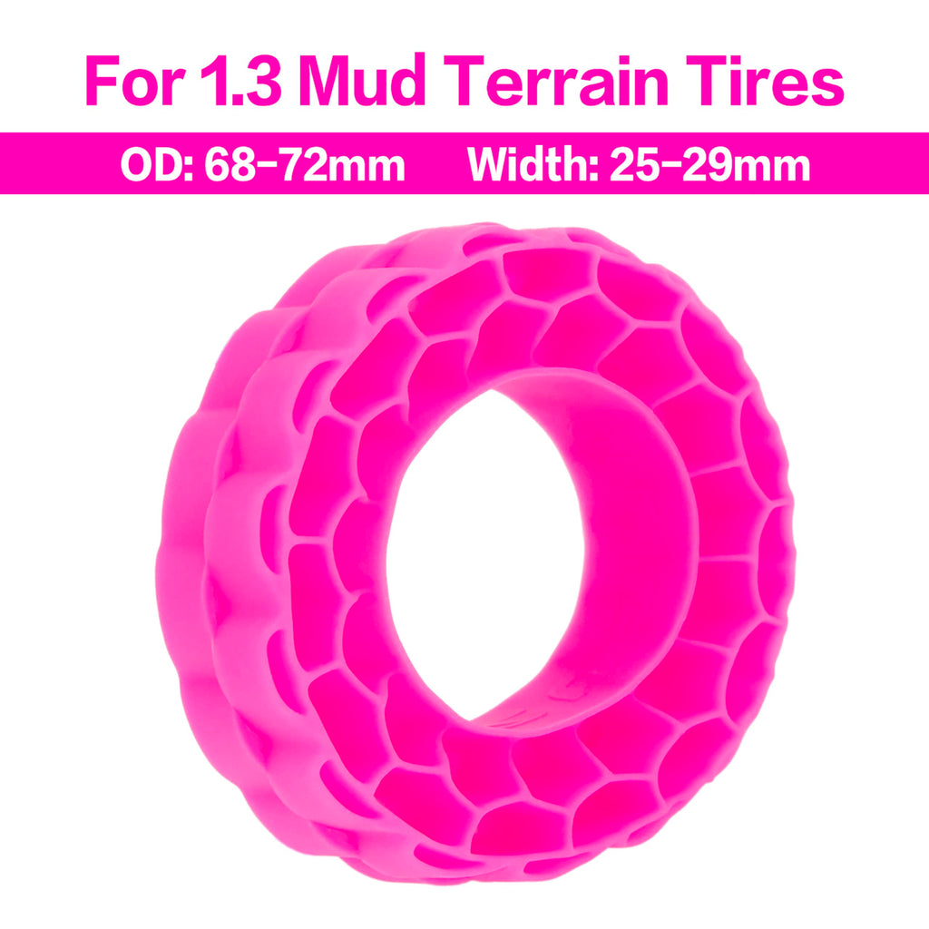 MEUS RACING Super Soft Silicone Rubber Inserts for 1.3" RC Crawler Tires (Rose Red) - 68-72mm OD