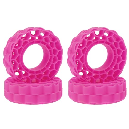 MEUS RACING Super Soft Silicone Rubber Tire Inserts for 1.0" RC Crawler Tires (Rose Red, 62-66mm)