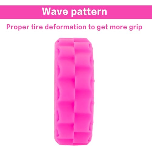 MEUS RACING Super Soft Silicone Rubber Tire Inserts for 1.0" RC Crawler Tires (Rose Red, 62-66mm)