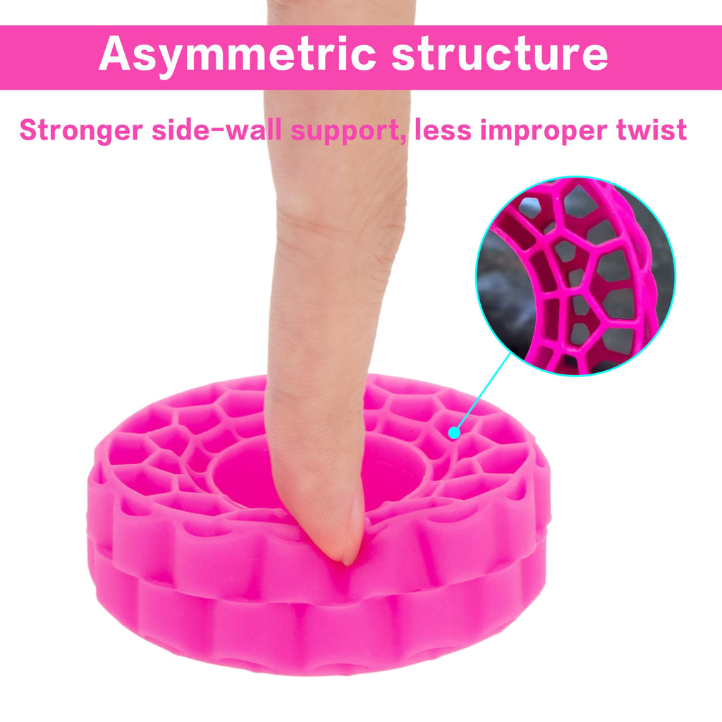 MEUS RACING Super Soft Silicone Rubber Tire Inserts for 1.0" RC Crawler Tires (Rose Red, 62-66mm)