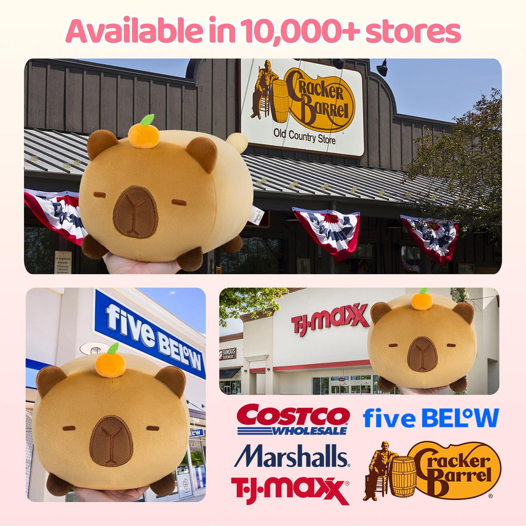 Mewaii 8-Inch Capybara Plush Pillow – Soft Kawaii Stuffed Animal Toy