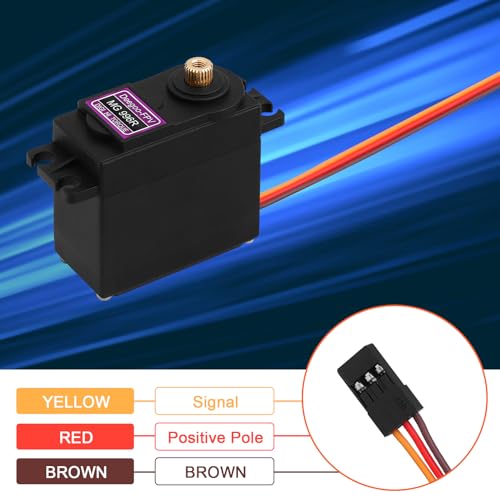 MG996R Metal Gear Servo 2-Pack by Beffkkip – 12kg/cm Torque for RC Cars, Robots, and DIY