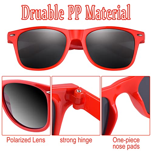 MIAHART 16-Pack Neon Kids Sunglasses Bulk Party Favors with UV 400 Protection