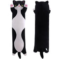 MIAOHAHA Long Plush Cat Pillow – 50cm Black & White Super Soft Stuffed Animal Hugging Pillow